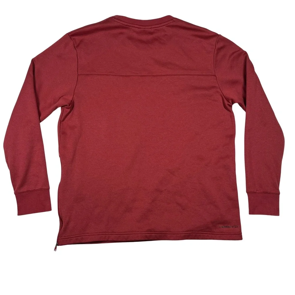 Jordan Oklahoma Sooners Sweatshirt Mens Large Crimson Therma-Fit Side Zip CZ5241